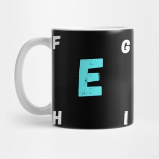 t-shirt with letter E Mug